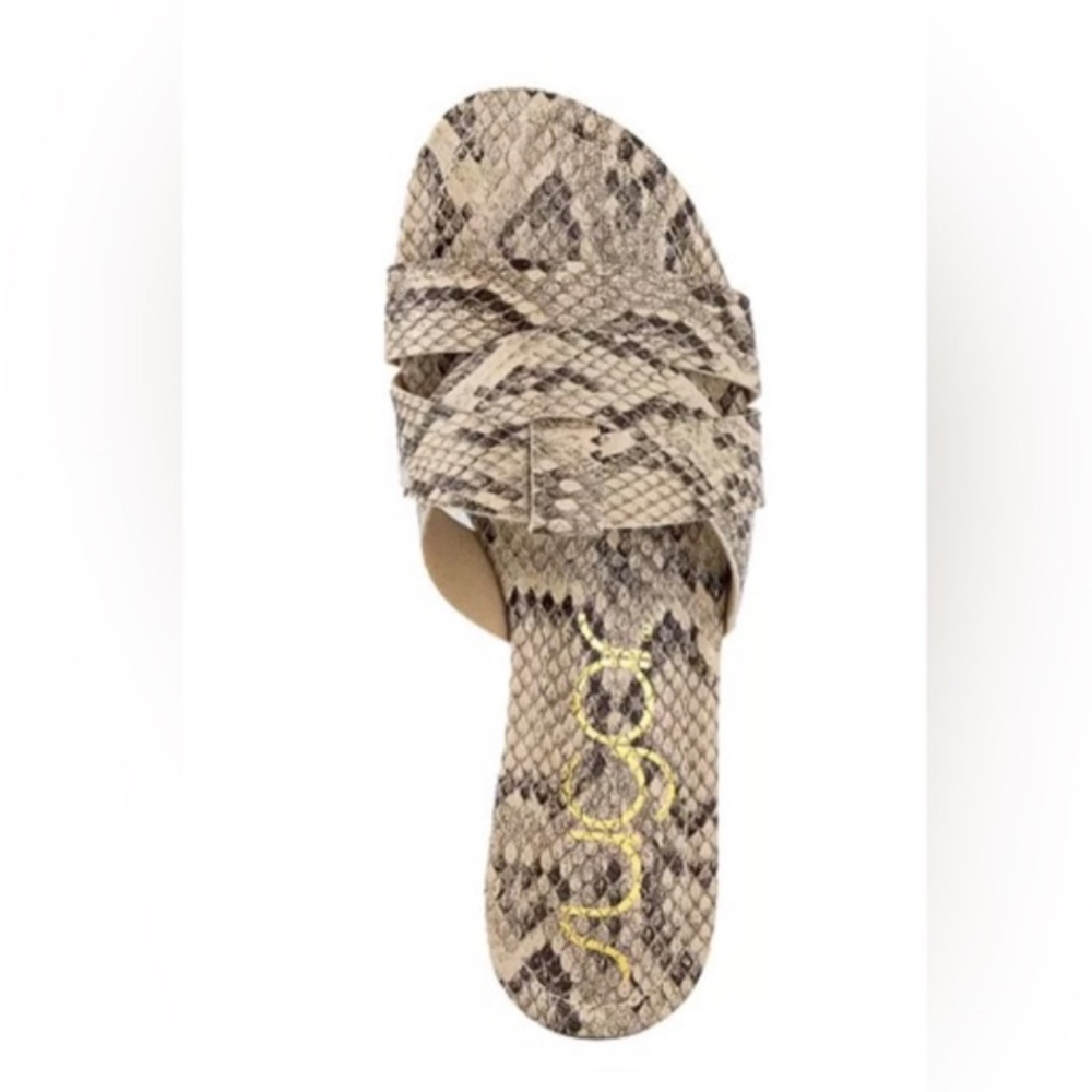 Sugar Womens Praise Faux Leather Embossed Slide Sandals / Size 9 / New in Box